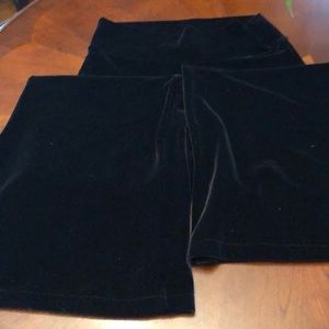 2 piece black velvet retro pant suit